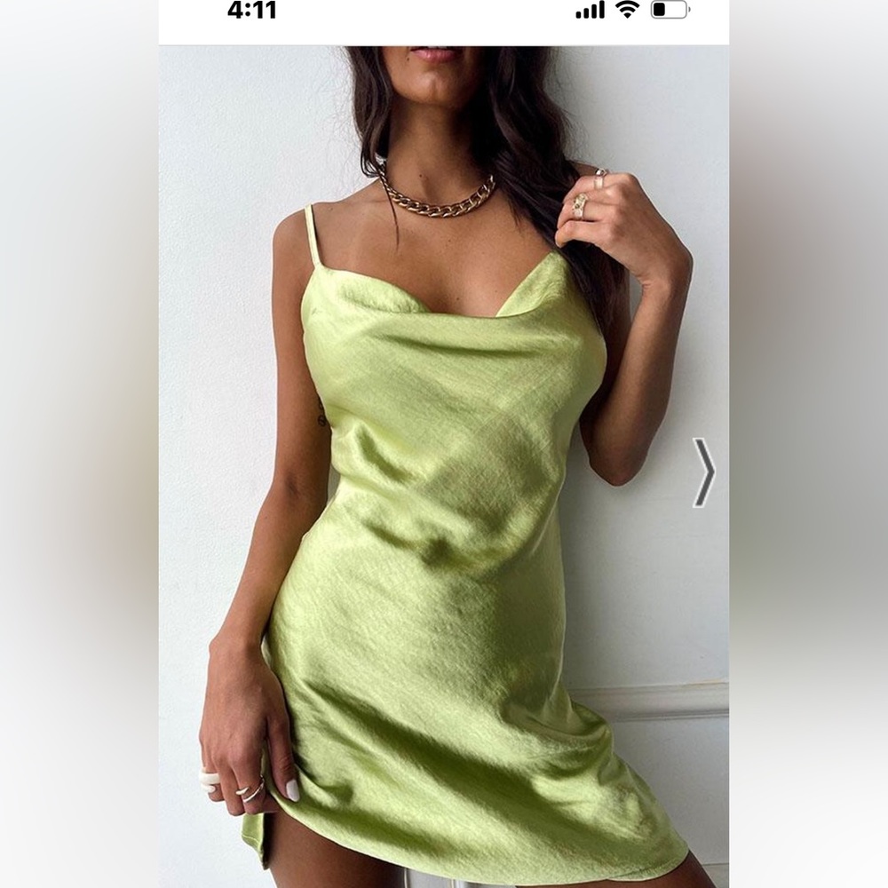 12th Tribe Ventura Pear Mini Slip Dress